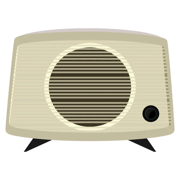 Illustration vectorielle d'une vieille radio dans un boîtier en plastique — Image vectorielle