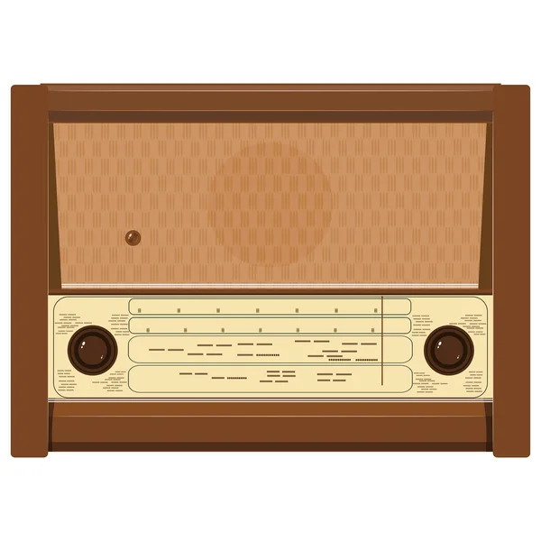 Illustration vectorielle d'une vieille radio — Image vectorielle