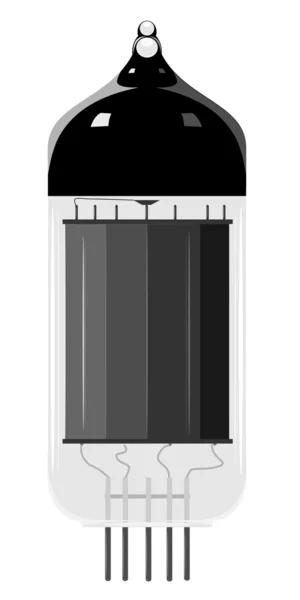 Ilustración vectorial de un viejo tubo de vacío. EPS10 — Vector de stock