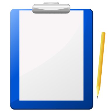 Vector illustration clipboard and pencil clipart