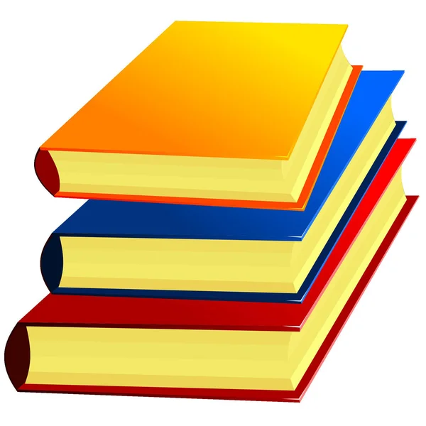 Vektorbild einer Reihe von Büchern — Stockvektor