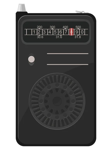 Illustration vectorielle d'une vieille radio portable — Image vectorielle