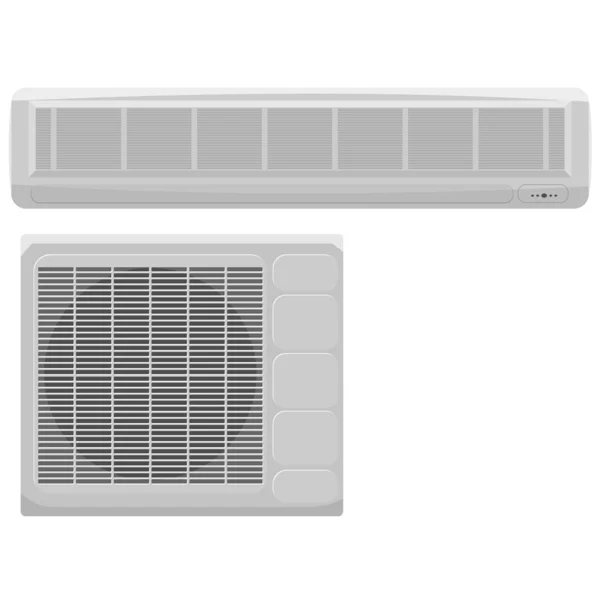 Illustration vectorielle de la climatisation moderne sur fond blanc — Image vectorielle