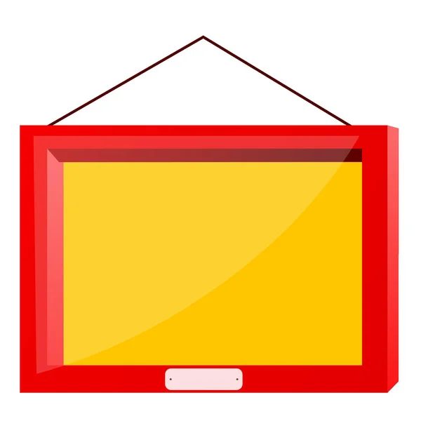 Immagine vettoriale della cornice rossa con vetro — Vettoriale Stock