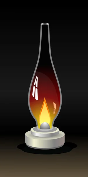 Vieille lampe au kérosène — Image vectorielle