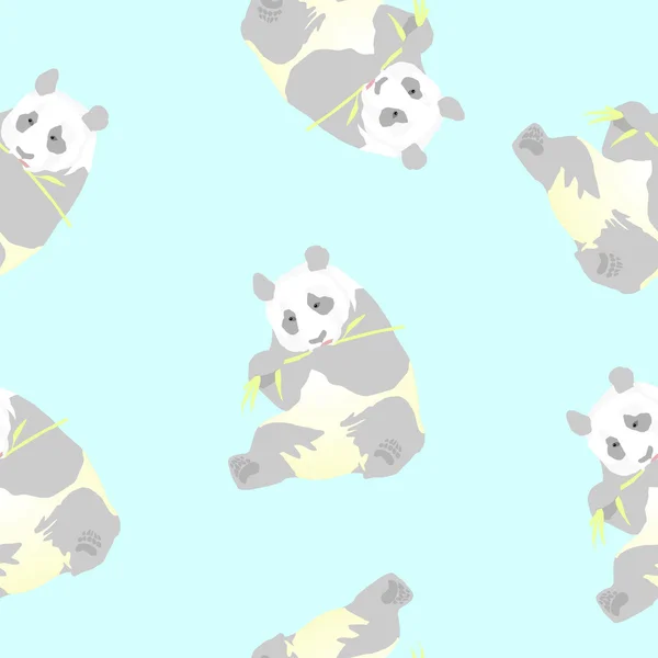 Bezešvé textury pandy — Stockový vektor