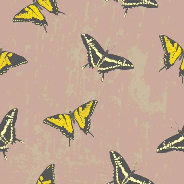 Textura perfecta con mariposas — Vector de stock