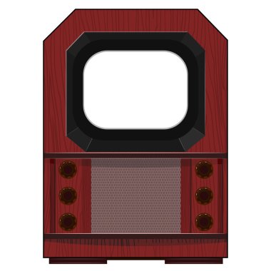 Vector artwork old TV clipart