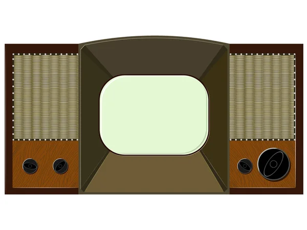 Vector artwork will old TV — Stock Vector