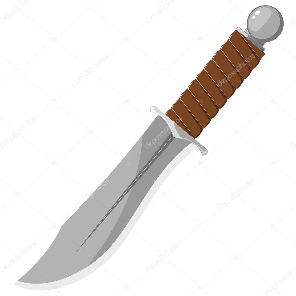 Vector illustration of a sharp knife
