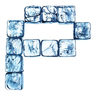 Ice alphabet letter clipart