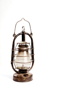 Lit Antique oil lamp clipart