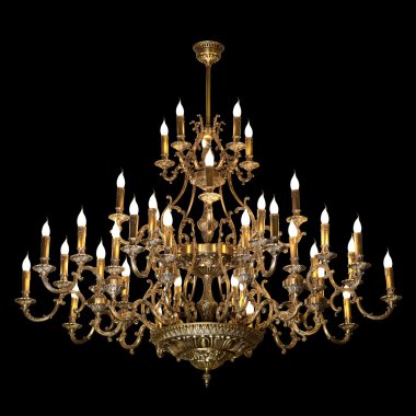 Chandelier isolated on black clipart