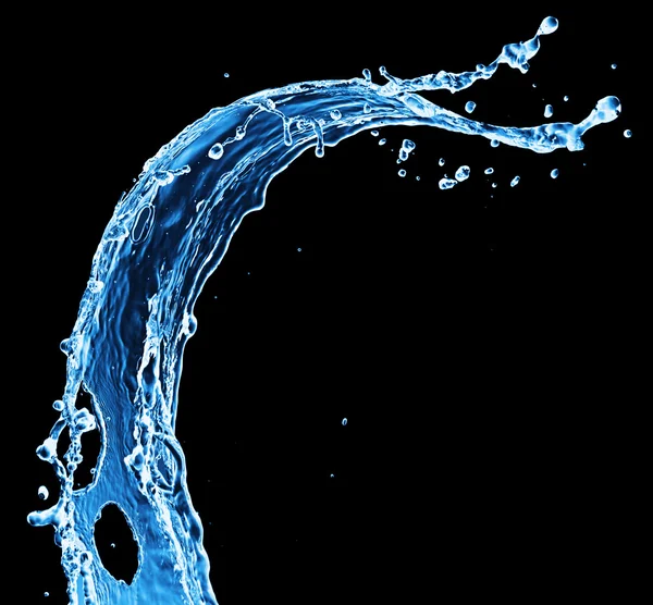 검은 색으로 분리 된 물 — 스톡 사진