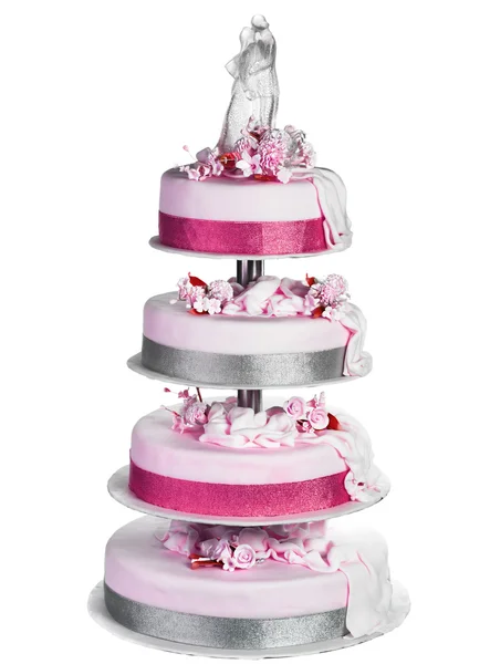 stock image Wedding Cake Isolated On White Background