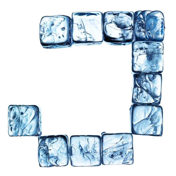 Lettera alfabeto glaciale — Foto Stock