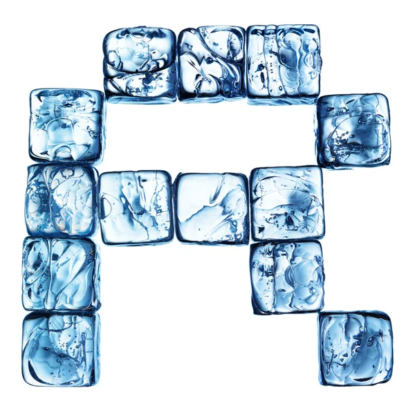 Lettre alphabet glace — Photo