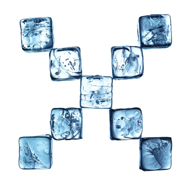 Letra del alfabeto de hielo — Foto de Stock