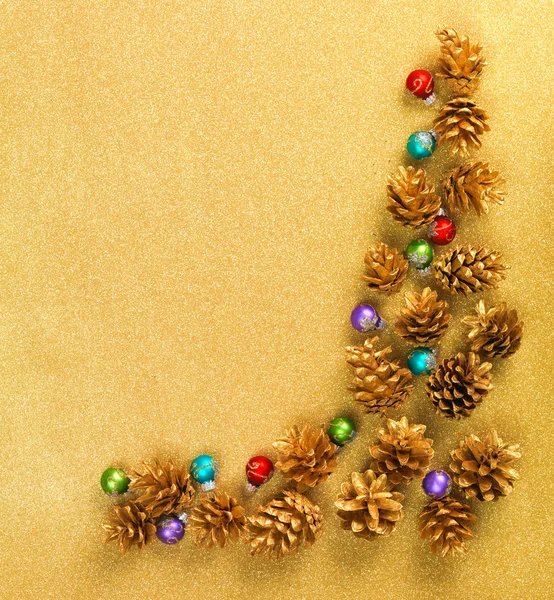 Abstract Christmas gold background — Stockfoto