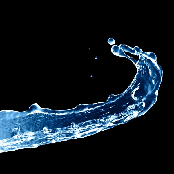 검은 색으로 분리 된 물 — 스톡 사진