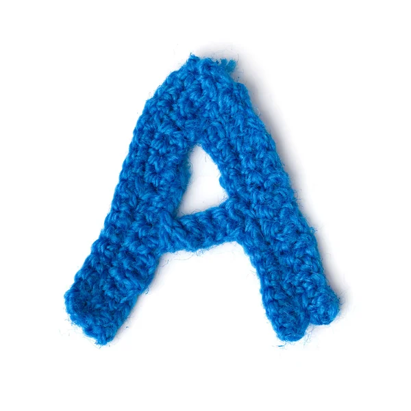 Lettera di alfabeto lavorato a maglia — Foto Stock