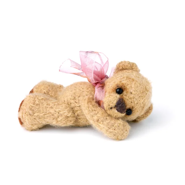Teddybär im klassischen Vintage-Stil isoliert auf weißem Hintergrund — Stockfoto