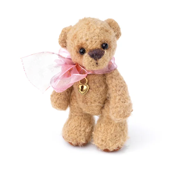 Teddy bear in classic vintage style isolated on white background — Stockfoto