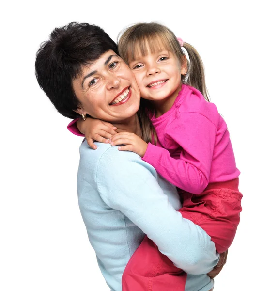 Senior Caucasian woman with little granddaughter — Stockfoto