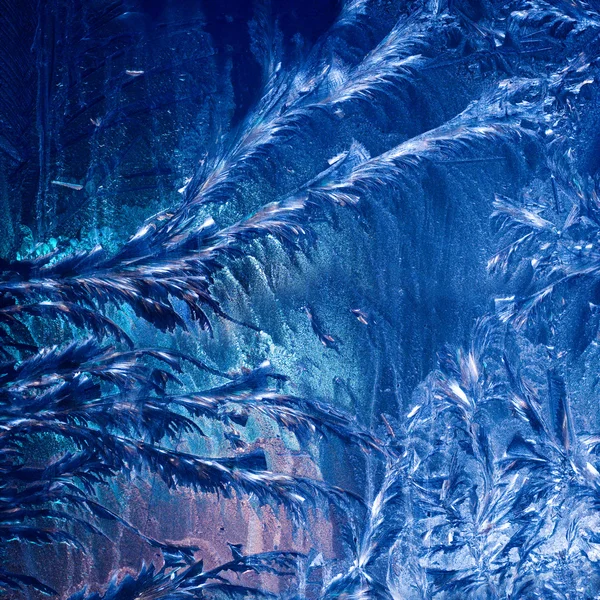Frosty wzór na szkle — Zdjęcie stockowe