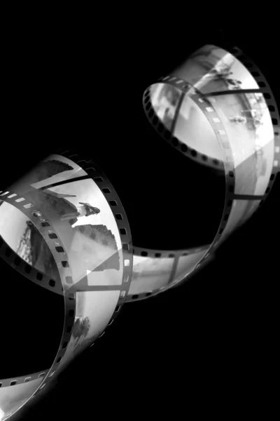 Imagen de primer plano de la película de 35 mm de rizado . —  Fotos de Stock