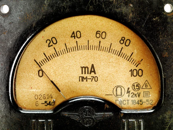 Voltmetro antico vintage — Foto Stock