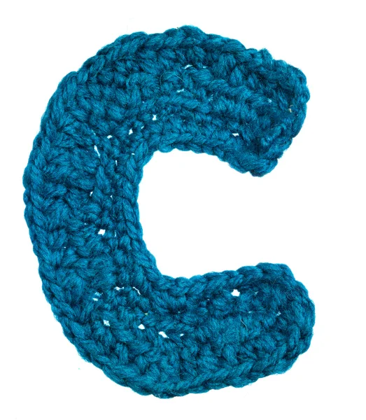 Letter of knit alphabet — Stock Photo, Image