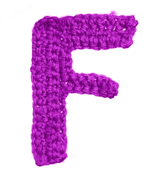 Letter of knit alphabet — Stock Photo, Image