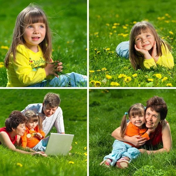 Família desfrutar ao ar livre — Fotografia de Stock