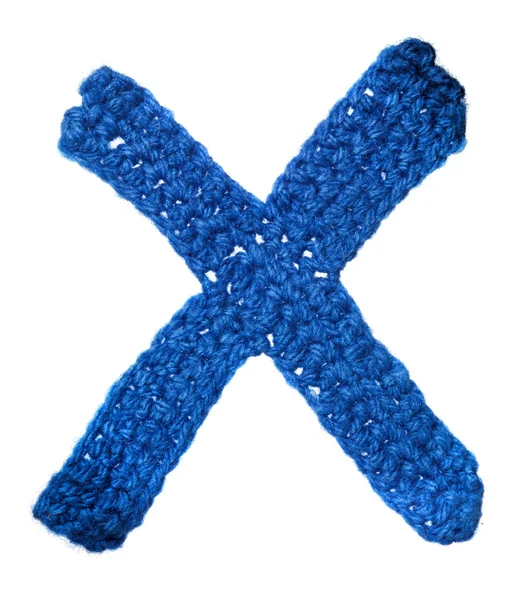 Letter of knit alphabet — Stock Photo, Image