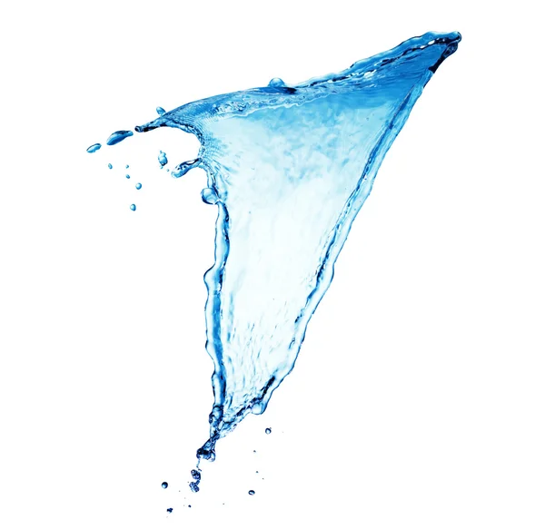 하얀 배경에 분리되어 있는 푸른 물보라 — 스톡 사진