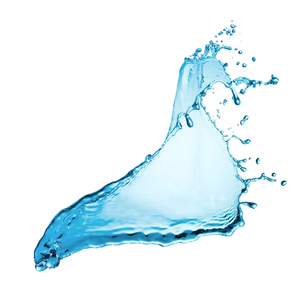 Blauwe waterplons geïsoleerd op witte achtergrond — Stockfoto