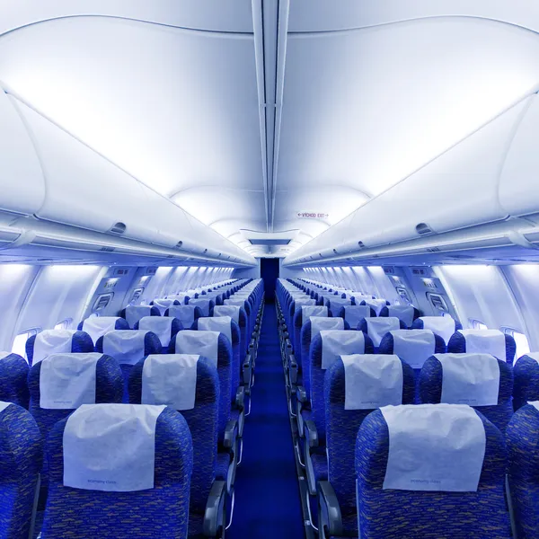 Repülőgépen lévő ülések — Stock Fotó