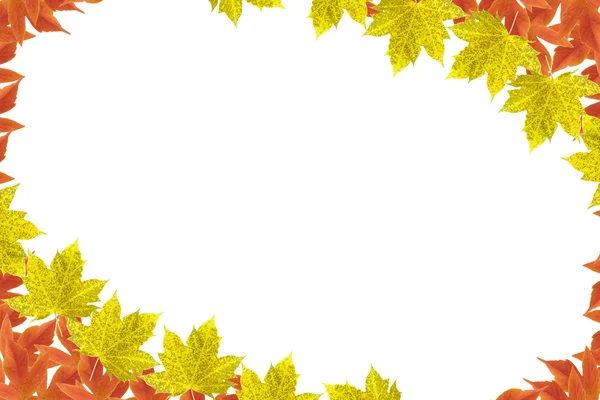 Осенняя рамка из листьев — стоковое фото