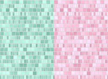 sorunsuz pembe yeşil mozaik arka plan