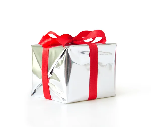 Caja de regalo con cinta — Foto de Stock