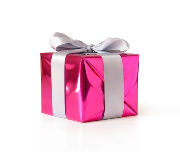 Geschenkbox mit Schleife und Schleife — Stockfoto