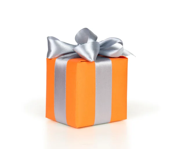 Gift box with ribbon and bow — Stock Photo, Image