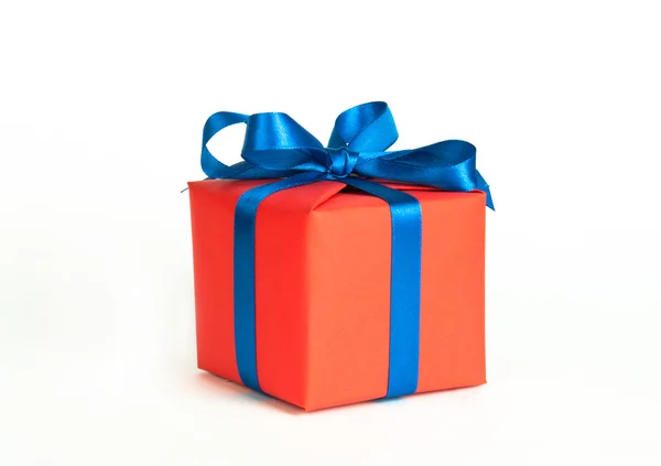 Caixa de presente laranja — Fotografia de Stock