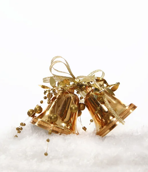 金色圣诞钟树装饰 — 图库照片