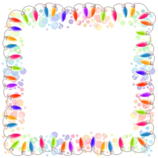 Festive blank frame with garland — Stock Vector