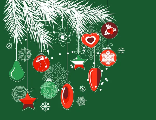 Decoraciones de Navidad estilizadas — Vector de stock