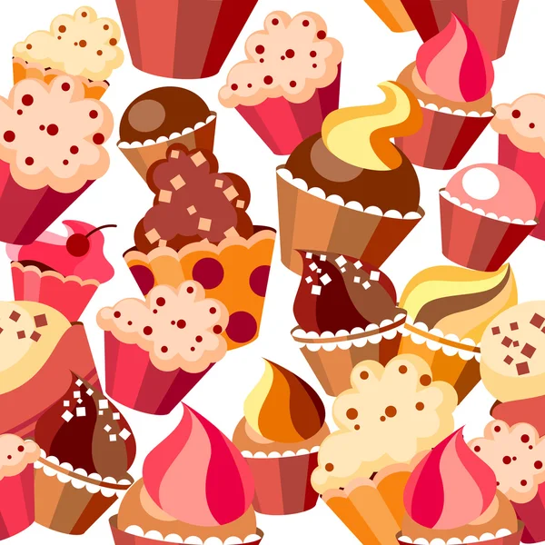 Płynny wzór ze słodyczami — Wektor stockowy