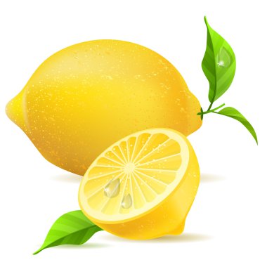 gerçekçi limon ve yarım