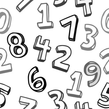 Seamless pattern with numerals clipart